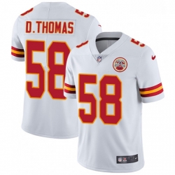 Men Nike Kansas City Chiefs 58 Derrick Thomas White Vapor Untouchable Limited Player NFL Jersey