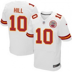 Nike Chiefs #10 Tyreek Hill White Mens Stitched NFL Elite Jersey