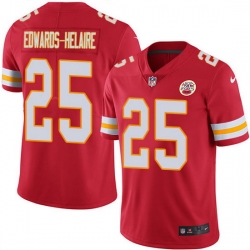 Nike Chiefs 25 Clyde Edwards Helaire Red Team Color Men Stitched NFL Vapor Untouchable Limited Jersey