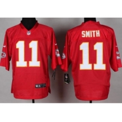 Nike Kansas City Chiefs 11 Alex Smith Red Elite QB Fashion NFL Jersey