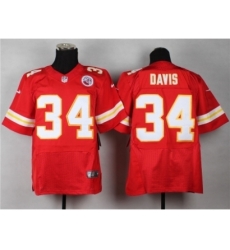 Nike kansas city chiefs 34 Knile Davis red Elite NFL Jersey