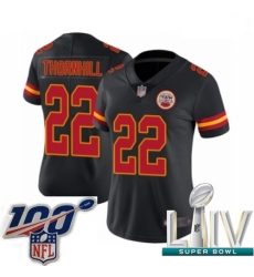 2020 Super Bowl LIV Women Kansas City Chiefs #22 Juan Thornhill Limited Black Rush Vapor Untouchable Football Jersey