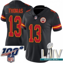 2020 Super Bowl LIV Women Nike Kansas City Chiefs #13 De'Anthony Thomas Limited Black Rush Vapor Untouchable NFL Jersey