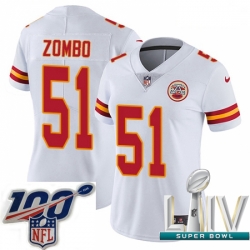 2020 Super Bowl LIV Women Nike Kansas City Chiefs #51 Frank Zombo White Vapor Untouchable Limited Player NFL Jersey