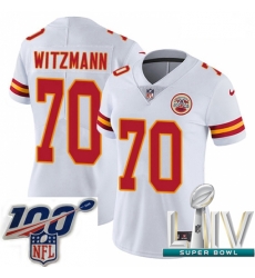 2020 Super Bowl LIV Women Nike Kansas City Chiefs #70 Bryan Witzmann White Vapor Untouchable Limited Player NFL Jersey