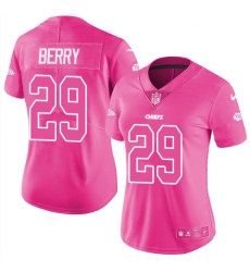 Womens Nike Chiefs #29 Eric Berry Pink  Stitched NFL Limited Rush Fashion Jersey