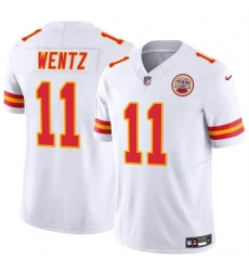 Youth Kansas City Chiefs 11 Carson Wentz White 2023 F U S E Vapor Untouchable Limited Stitched Football Jersey