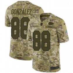 Youth Nike Kansas City Chiefs 88 Tony Gonzalez Limited Camo 2018 Salute to Service NFL Jersey