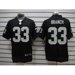 2012 NEW NFL Oakland Raiders 33 Branch Black Jerseys Elite