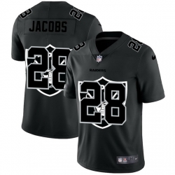 Las Vegas Raiders 28 Josh Jacobs Men Nike Team Logo Dual Overlap Limited NFL Jersey Black