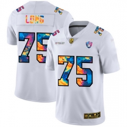 Las Vegas Raiders 75 Howie Long Men White Nike Multi Color 2020 NFL Crucial Catch Limited NFL Jersey