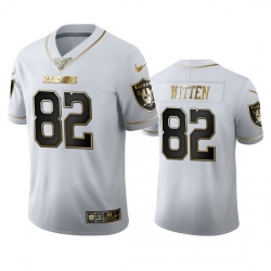 Las Vegas Raiders 82 Jason Witten Men Nike White Golden Edition Vapor Limited NFL 100 Jersey