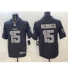 Men Las Vegas Raiders  15 Fernando Mendoza Black Vapor Untouchable Limited Stitched Football Jersey