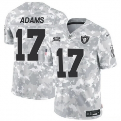 Men Las Vegas Raiders 17 Davante Adams 2024 F U S E Arctic Camo Salute To Service Limited Stitched Football Jersey