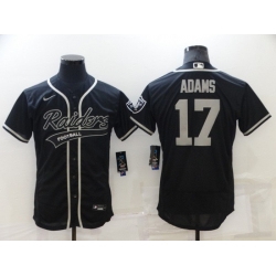 Men Las Vegas Raiders 17 Davante Adams Black Flex Base Stitched jersey