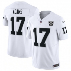 Men Las Vegas Raiders 17 Davante Adams White 2024 F U S E 65th Anniversary Patch Vapor Stitched Football Jersey