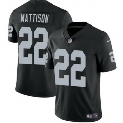 Men Las Vegas Raiders 22 Alexander Mattison Black 2024 Vapor Stitched Football Jersey