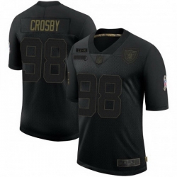 Men Las Vegas Raiders 98 Maxx Crosby Black 2020 Salute To Service Limited Jersey