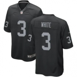 Men Las Vegas Raiders White #3 Black F U S E Limited NFL Jersey