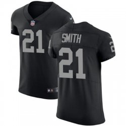 Men Nike Raiders #21 Sean Smith Black Team Color Stitched NFL Vapor Untouchable Elite Jersey