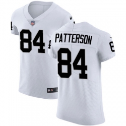 Men Nike Raiders #84 Cordarrelle Patterson White Stitched NFL Vapor Untouchable Elite Jersey