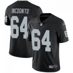 Men Oakland Raiders 64 Richie Incognito Vapor Untouchable Limited Black Jersey