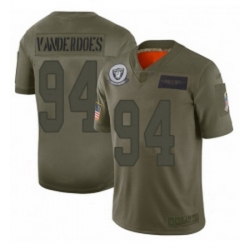 Men Oakland Raiders 94 Eddie Vanderdoes Limited Camo 2019 Salute to Service Football Jersey