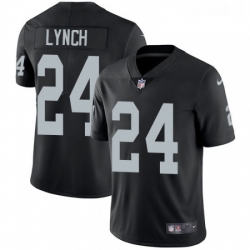 Mens Nike Oakland Raiders 24 Marshawn Lynch Black Team Color Vapor Untouchable Limited Player NFL Jersey