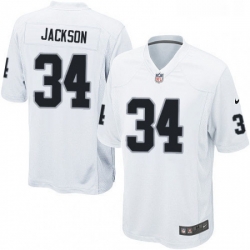 Mens Nike Oakland Raiders 34 Bo Jackson Game White NFL Jersey