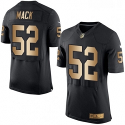 Mens Nike Oakland Raiders 52 Khalil Mack Elite BlackGold Team Color NFL Jersey