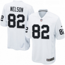 Mens Nike Oakland Raiders 82 Jordy Nelson Game White NFL Jersey