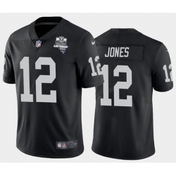 Men's Oakland Raiders Black #12 Zay Jones 2020 Inaugural Season Vapor Limited Stitched NFL Jersey