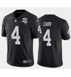 Men's Oakland Raiders Black #4 Derek Carr 2020 Inaugural Season Vapor Limited Stitched NFL Jersey