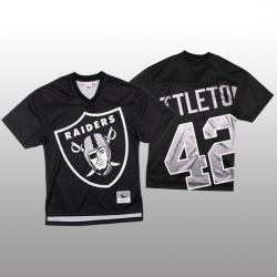 NFL Las Vegas Raiders 42 Cory Littleton Black Men Mitchell  26 Nell Big Face Fashion Limited NFL Jersey