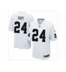 Nike Oakland Raiders 24 Michael Huff white game NFL Jersey