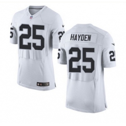 Nike Oakland Raiders #25 D J  Hayden White Men 27s Stitched NFL New Elite Jersey