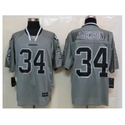 Nike Oakland Raiders 34 Bo Jackson Grey Elite Lights out NFL Jersey