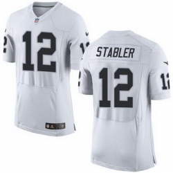 Nike Raiders #12 Kenny Stabler White Mens Stitched NFL New Elite Jersey