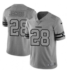 Nike Raiders 28 Josh Jacobs 2019 Gray Gridiron Gray Vapor Untouchable Limited Jersey