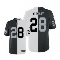 Nike Raiders #28 Latavius Murray White Black Mens Stitched NFL Elite Split Jersey