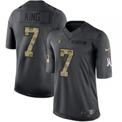 Nike Raiders #7 Marquette King Black Mens Stitched NFL Limited 2016 Salute To Service Jersey