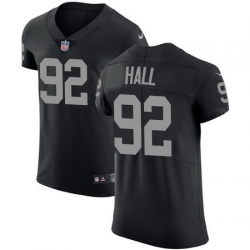 Nike Raiders #92 P J Hall Black Team Color Mens Stitched NFL Vapor Untouchable Elite Jersey