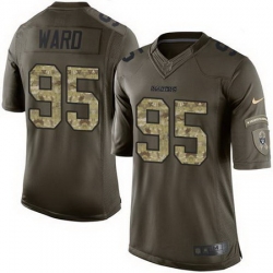 Nike Raiders #95 Jihad Ward Green Mens Stitched NFL Limited Salute to Service Jersey