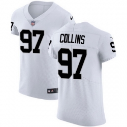 Nike Raiders 97 Maliek Collins White Men Stitched NFL New Elite Jersey