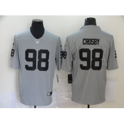 Nike Raiders 98 Maxx Crosby Gray Inverted Legend Limited Jersey