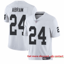 Raiders 24 Johnathan Abram White Men Stitched Football Vapor Untouchable Limited Jersey