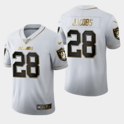 Raiders 28 Josh Jacobs White 100th Season Vapor Untouchable Limited Jersey