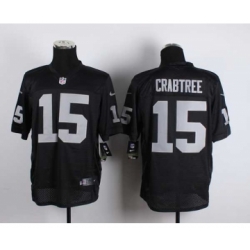 nike nfl jerseys oakland raiders 15 crabtree black[Elite]