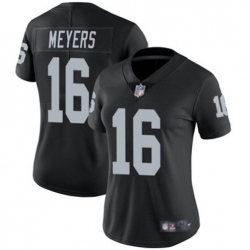 Women Las Vegas Raiders 16 Jakobi Meyers Black 2023 F U S E With John Madden Patch Vapor Limited Stitched Football Jersey