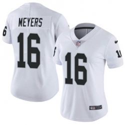 Women Las Vegas Raiders 16 Jakobi Meyers White 2023 F U S E With John Madden Patch Vapor Limited Stitched Football Jersey